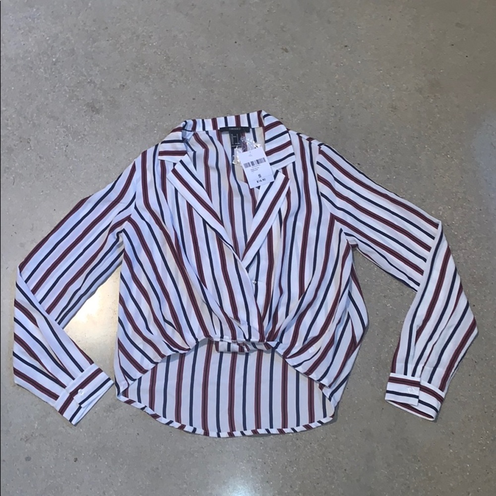 Stripe long sleeve dress shirt